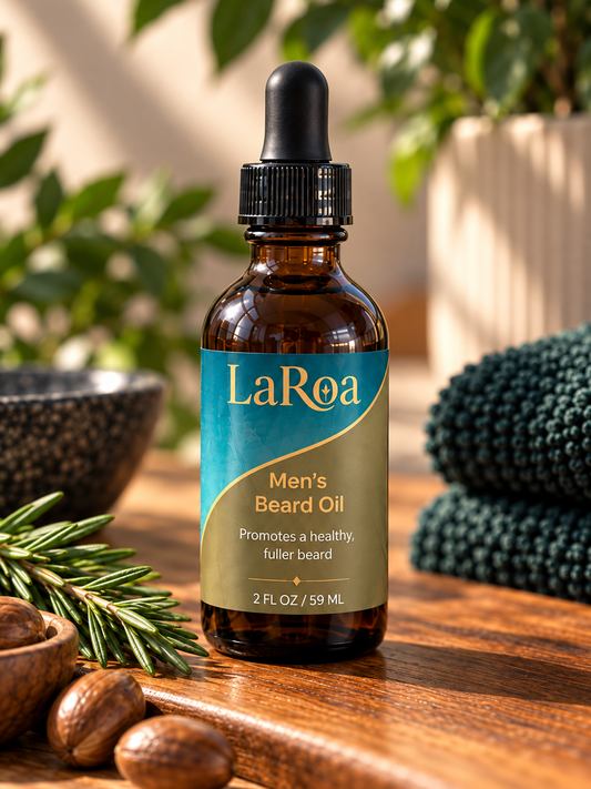 Close-up of LaRoa Men's Beard Oil